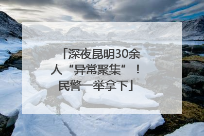 深夜昆明30余人“异常聚集”！民警一举拿下