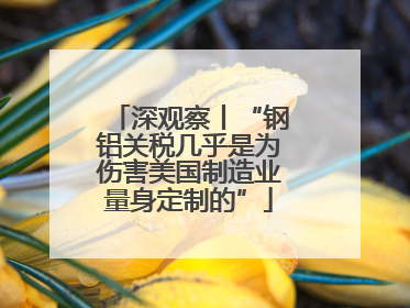 深观察丨“钢铝关税几乎是为伤害美国制造业量身定制的”