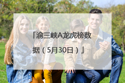 渝三峡A龙虎榜数据（5月30日）