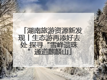 湖南旅游资源新发现丨生态游再添好去处 探寻“雪峰遗珠”通道麒麟山
