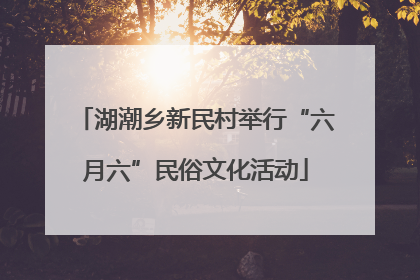 湖潮乡新民村举行“六月六”民俗文化活动