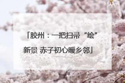 胶州：一把扫帚“绘”新景 赤子初心暖乡邻