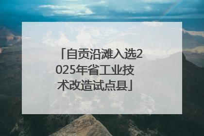 自贡沿滩入选2025年省工业技术改造试点县