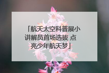 航天太空科普展小讲解员首场选拔 点亮少年航天梦