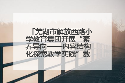 芜湖市解放西路小学教育集团开展“素养导向——内容结构化探索教学实践”数学专题研讨活动