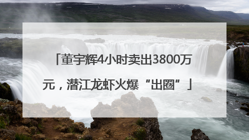 董宇辉4小时卖出3800万元，潜江龙虾火爆“出圈”