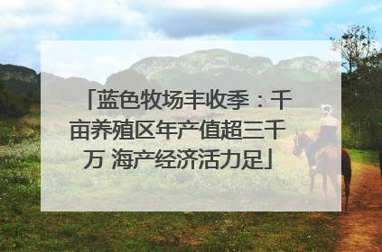蓝色牧场丰收季：千亩养殖区年产值超三千万 海产经济活力足