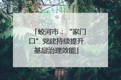 蛟河市：“家门口”党建持续提升基层治理效能