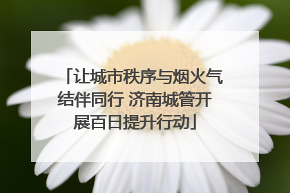 让城市秩序与烟火气结伴同行 济南城管开展百日提升行动