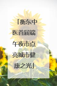 衡东中医首届端午夜市点亮城市健康之光
