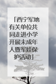 西宁军地有关单位共同走进小学开展未成年人暨军娃保护活动
