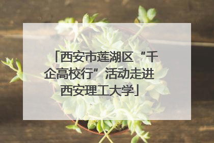 西安市莲湖区“千企高校行”活动走进西安理工大学