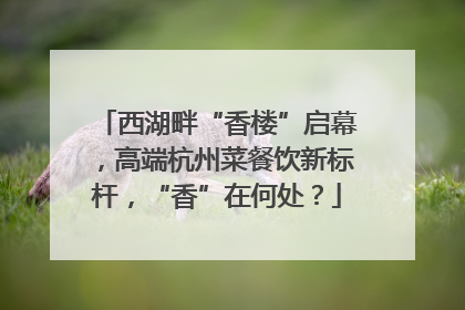 西湖畔“香楼”启幕，高端杭州菜餐饮新标杆，“香”在何处？