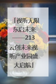 视听无限 东启未来——213云创未来视听产业园盛大启航
