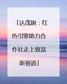 达茂旗：红色引擎助力合作社走上致富新赛道