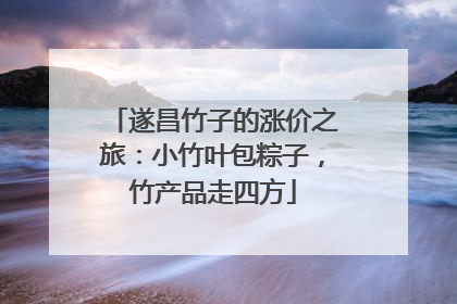 遂昌竹子的涨价之旅：小竹叶包粽子，竹产品走四方