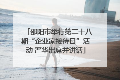邵阳市举行第二十八期“企业家接待日”活动 严华出席并讲话