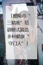 醴陵市“三精准”培训模式锻造乡村健康“守门人”