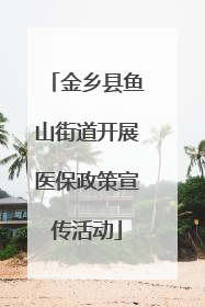 金乡县鱼山街道开展医保政策宣传活动