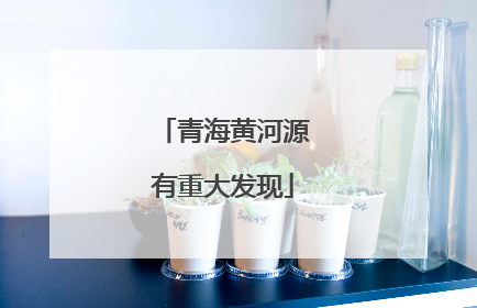 青海黄河源有重大发现