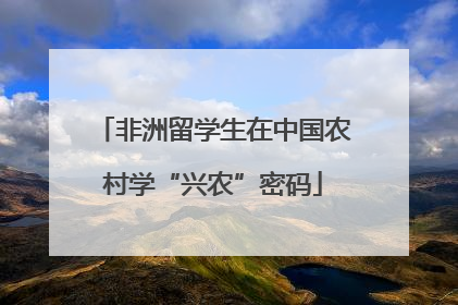 非洲留学生在中国农村学“兴农”密码