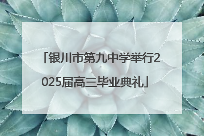 银川市第九中学举行2025届高三毕业典礼