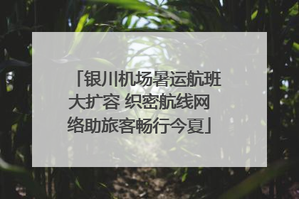 银川机场暑运航班大扩容 织密航线网络助旅客畅行今夏