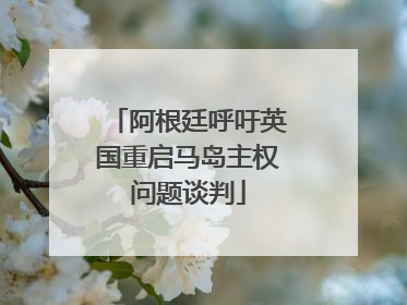 阿根廷呼吁英国重启马岛主权问题谈判