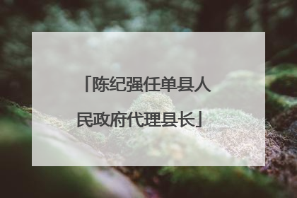 陈纪强任单县人民政府代理县长
