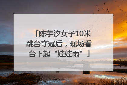 陈芋汐女子10米跳台夺冠后，现场看台下起“娃娃雨”