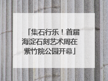 集石行乐！首届海淀石刻艺术周在紫竹院公园开幕