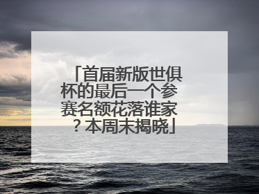 首届新版世俱杯的最后一个参赛名额花落谁家？本周末揭晓