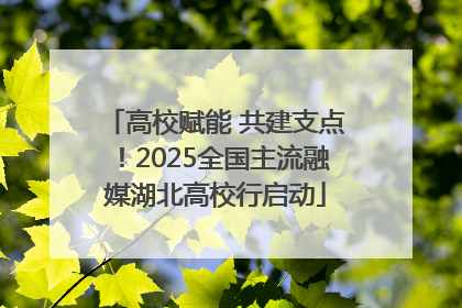 高校赋能 共建支点！2025全国主流融媒湖北高校行启动