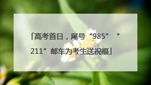高考首日，尾号“985”“211”邮车为考生送祝福