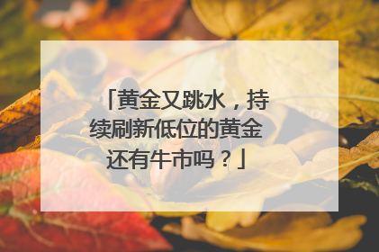 黄金又跳水，持续刷新低位的黄金还有牛市吗？