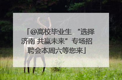 ＠高校毕业生 “选择济南 共赢未来”专场招聘会本周六等您来