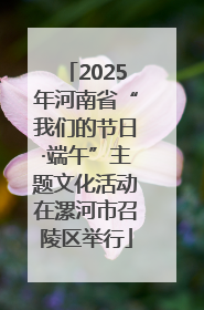 2025年河南省“我们的节日·端午”主题文化活动在漯河市召陵区举行
