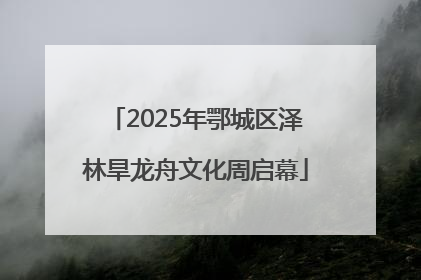 2025年鄂城区泽林旱龙舟文化周启幕