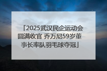 2025武汉民企运动会圆满收官 乔万尼59岁董事长率队羽毛球夺冠