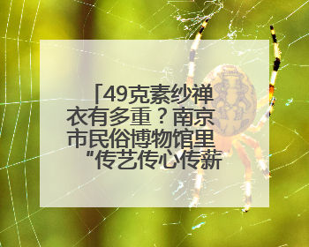 49克素纱禅衣有多重？南京市民俗博物馆里“传艺传心传薪火・见人见物见生活”