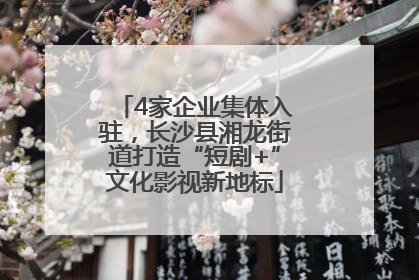 4家企业集体入驻，长沙县湘龙街道打造“短剧+”文化影视新地标