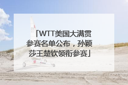 WTT美国大满贯参赛名单公布，孙颖莎王楚钦领衔参赛